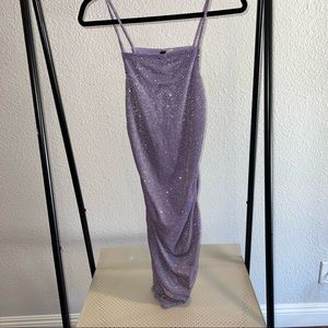 H&M Divided Lavender Iridescent Glitter Bodycon Dress